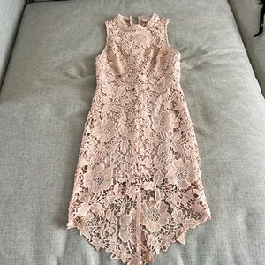 ASTR Pale pink lace dress.
